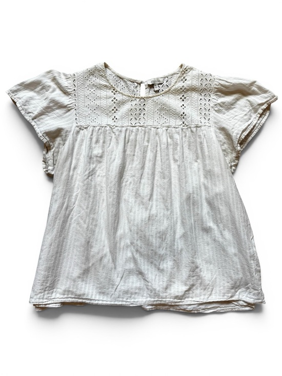 Ella Moss Tops - Ella Moss White Eyelet Boho Brianne Blouse